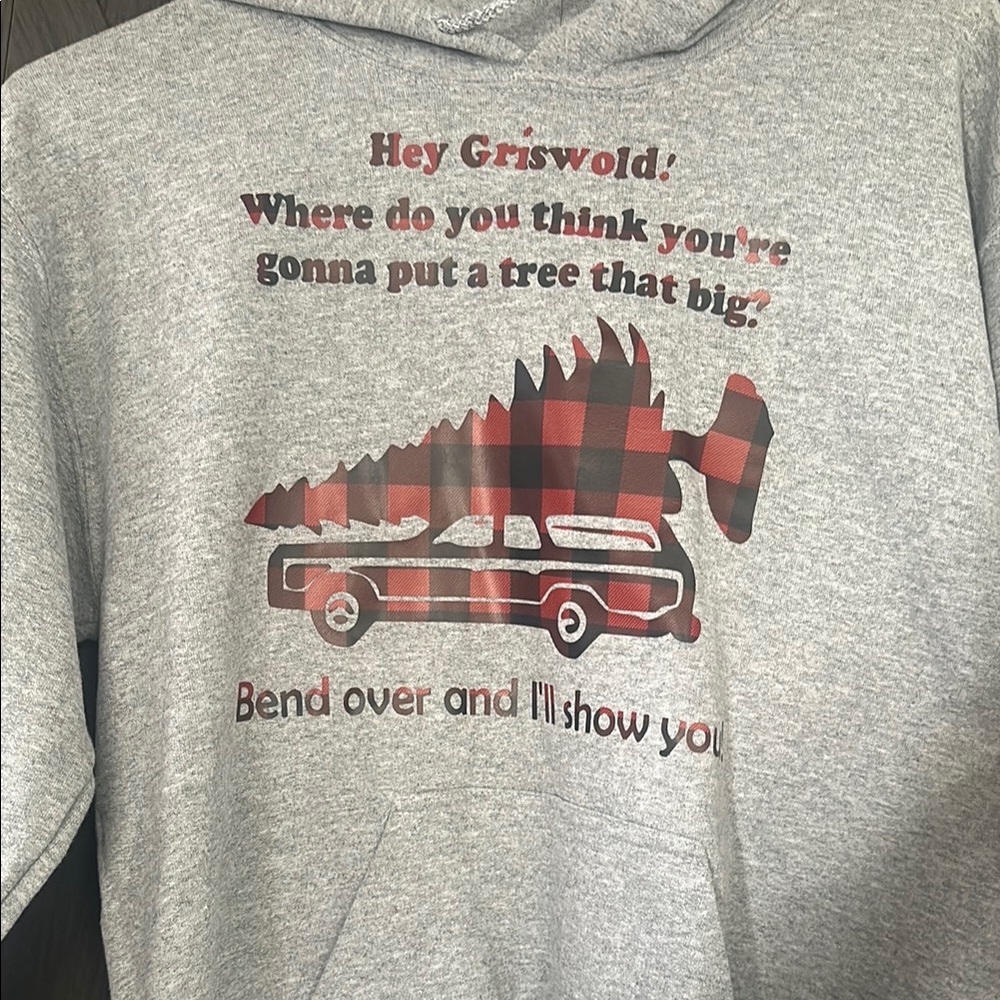 Gray Hoodie Christmas vacation